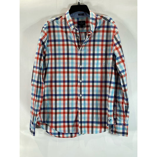 AMERICAN EAGLE Men's Multicolor Prep-Fit Button-Up Long Sleeve Shirt SZ L