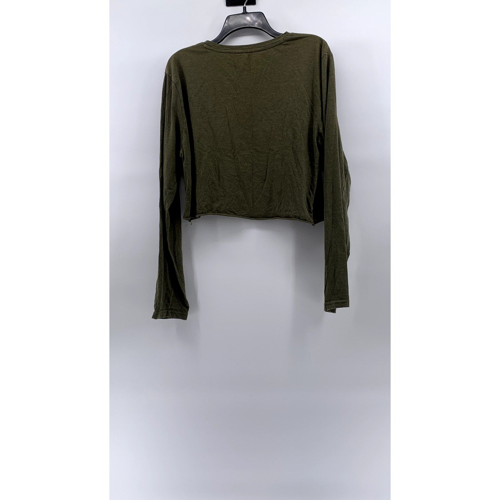 CITY STREETS Women's Olive Green Crewneck The Future Long Sleeve Top SZ M