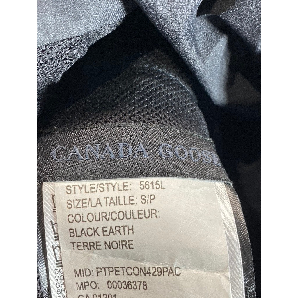 CANADA GOOSE Women's Black Earth Waterproof Nomad Lightweight Rain Jacket SZ S