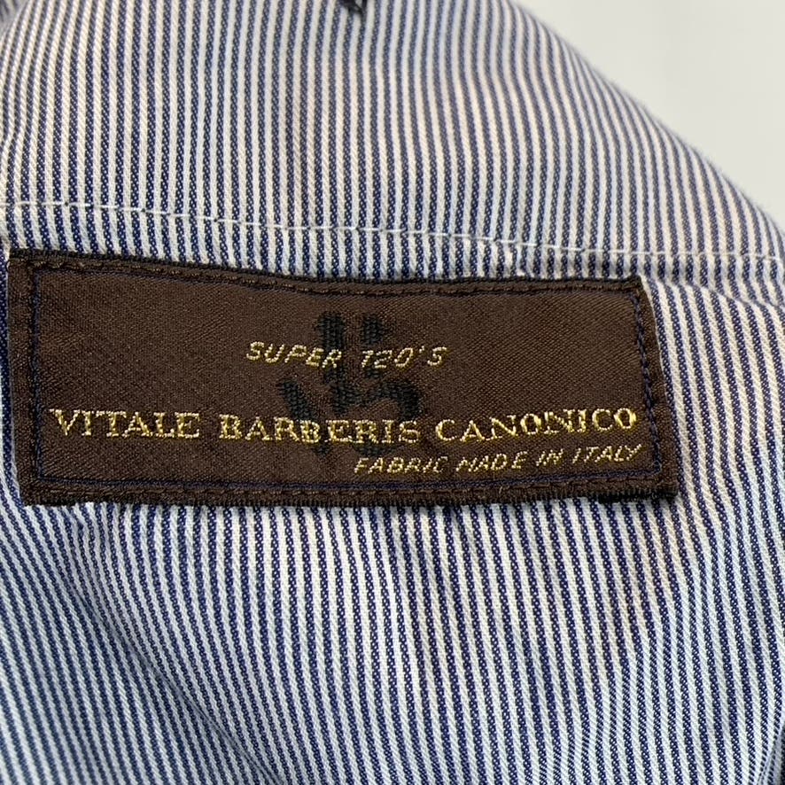 BROOKS BROTHERS 1818 Men's Navy Classic-Fit Fitzgerald Wool Flat Front Pant SZ36