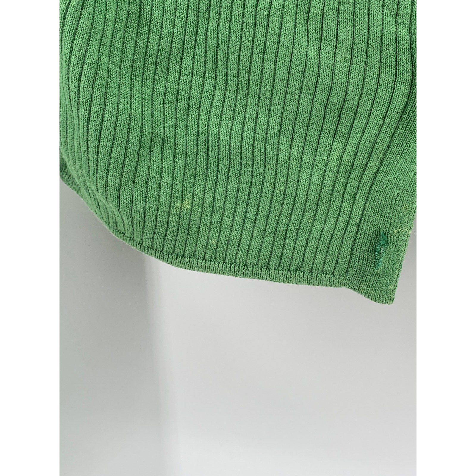 UNIQLO Women's Dark Green Ribbed UV Protection Button-Up Cropped Cardigan SZ M