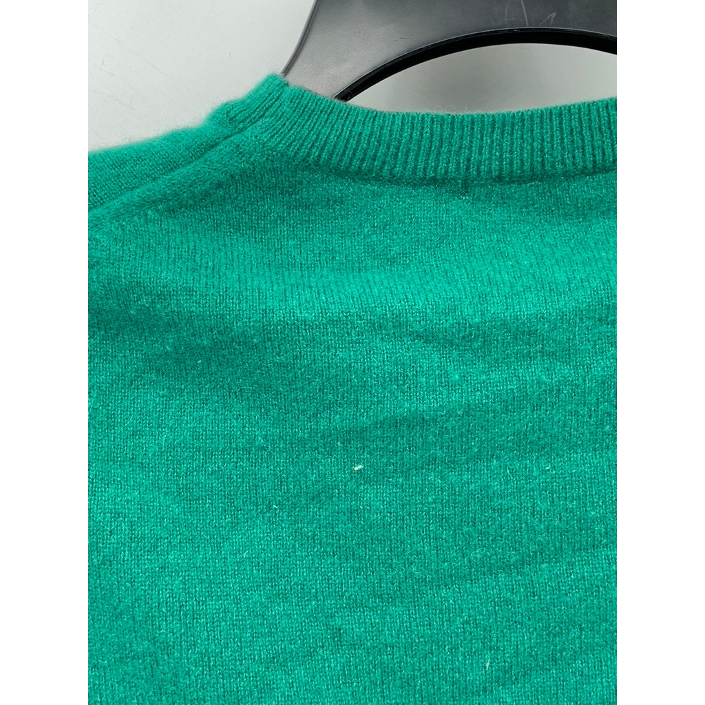 UNIQLO Women's Green Crewneck Cashmere Knit Sweater SZ S