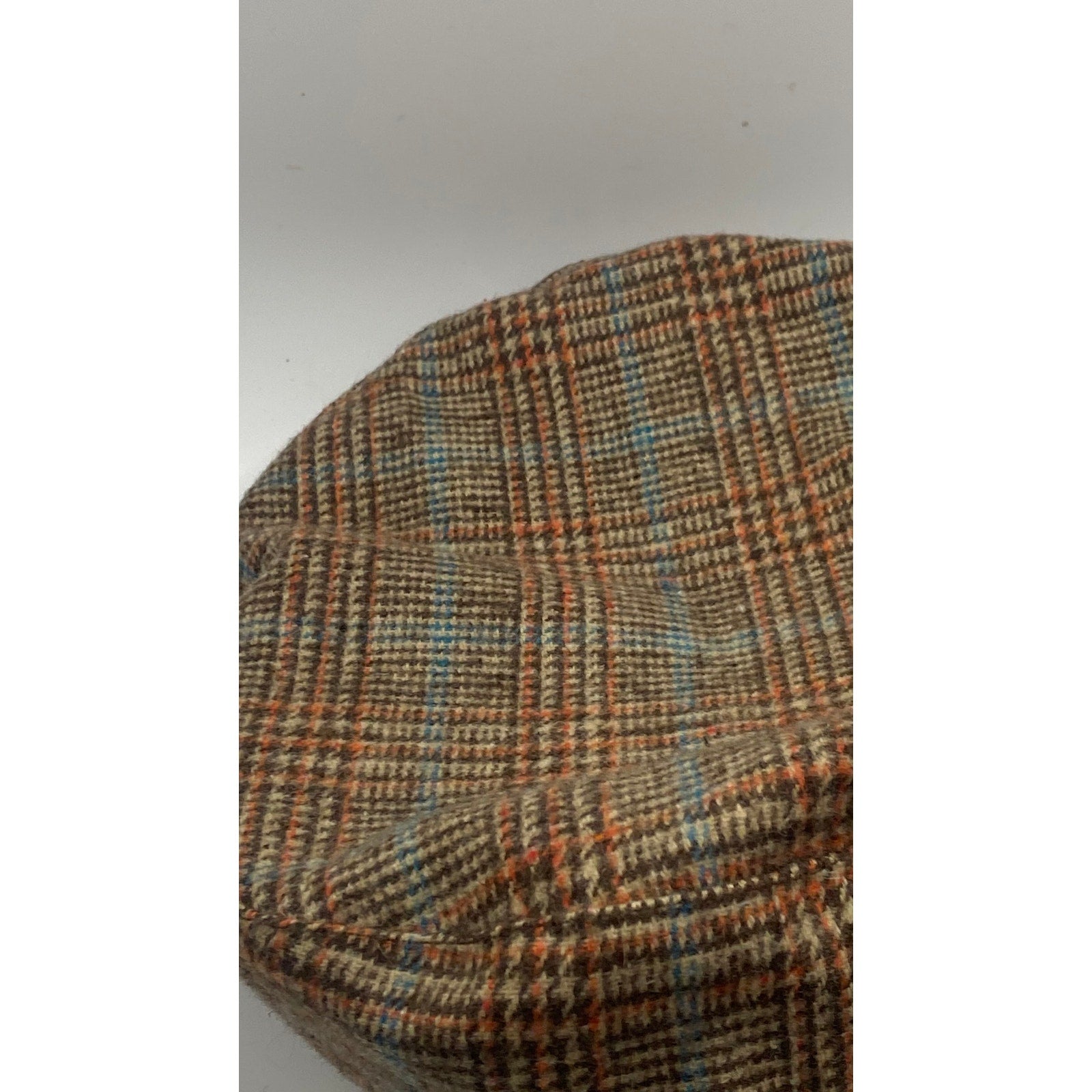 ZARA ACCESSORIES Women’s Tan Houndstooth Chain Detail Newsboy Hat SZ M
