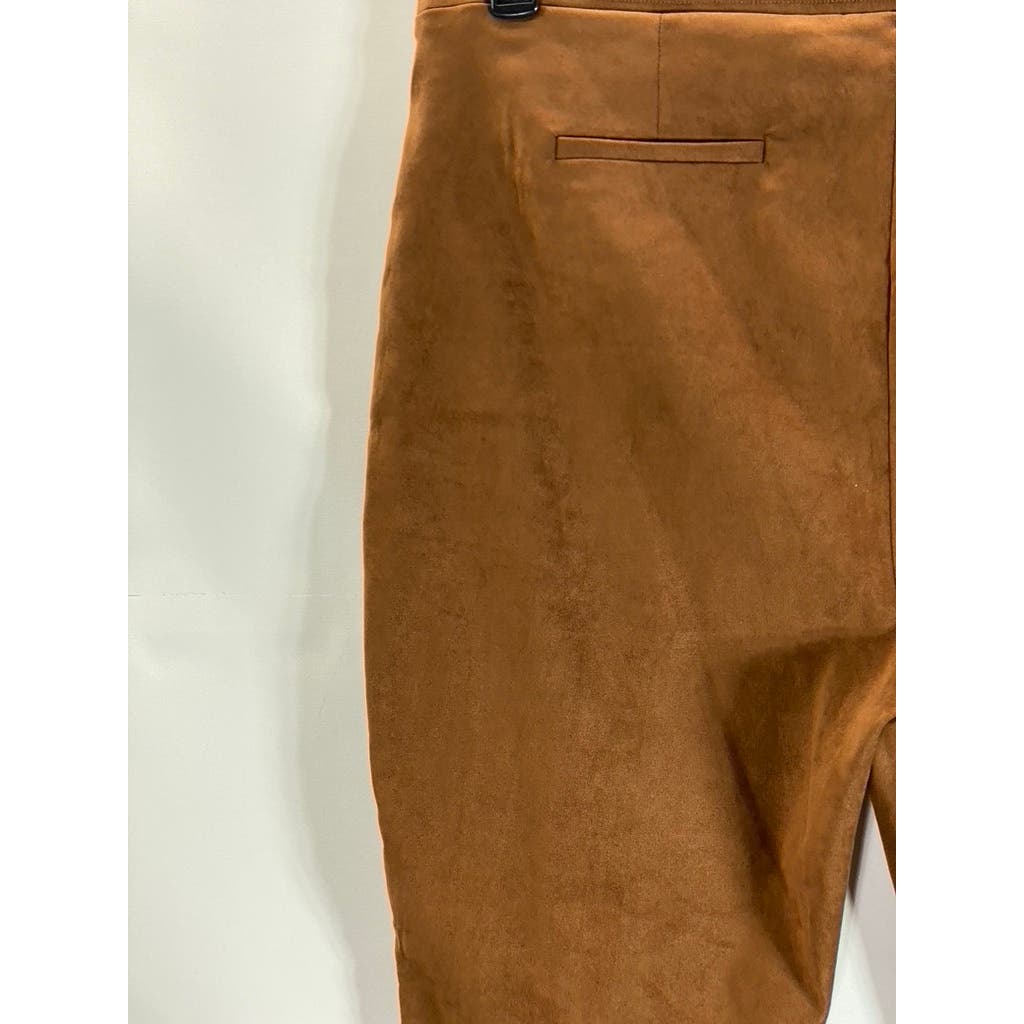 KOBI HALPERIN Women's Brown Faux Suede Lori Elastic-Waist Cropped Pant SZ 2XL