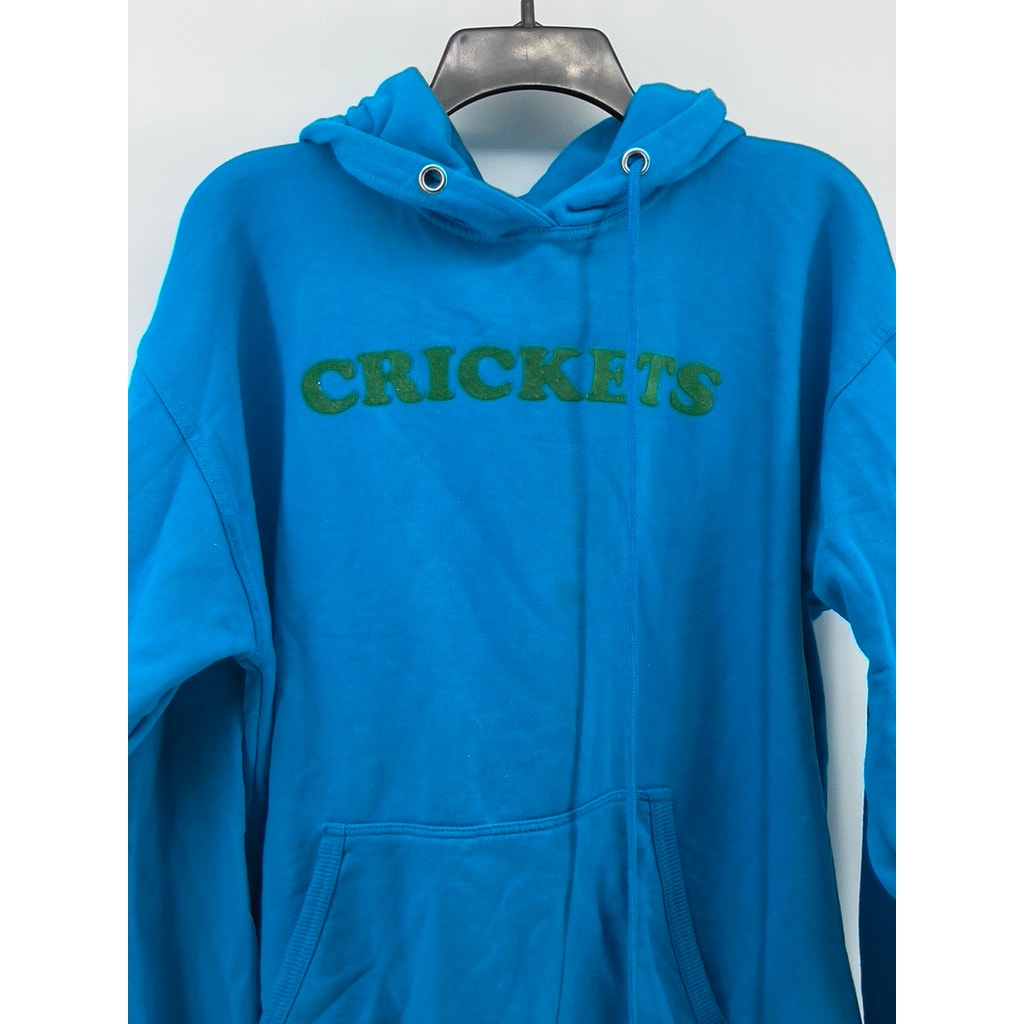 UNBRANDED Men's Blue-Green Crickets Logo Casual Pullover Hoodie SZ L