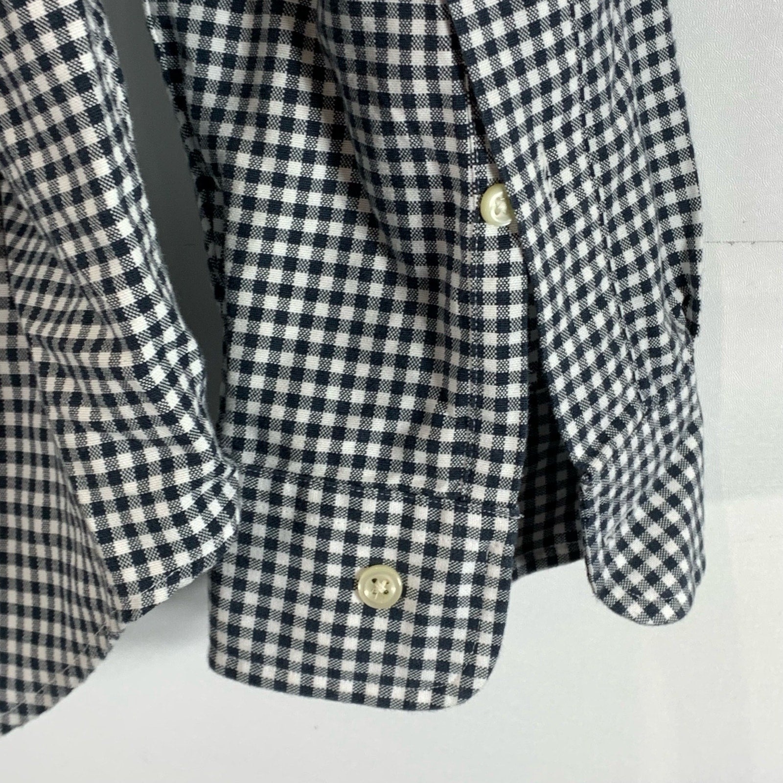 RALPH LAUREN Men's Black Gingham Classic-Fit Button-Up Long Sleeve Shirt SZ XL