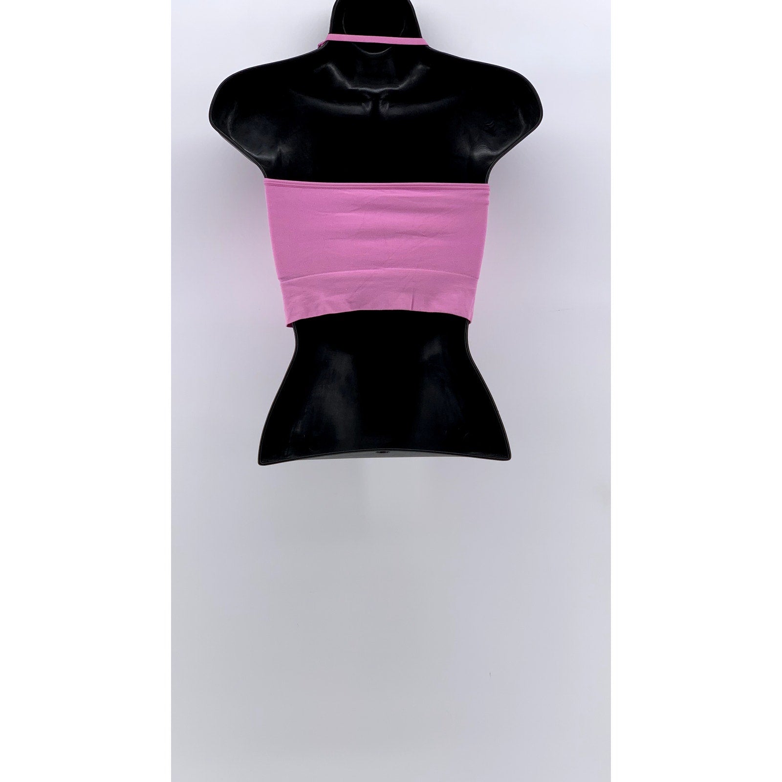 AUDEN Women's Light Pink Scoop-Neck Halter Crop Top SZ S