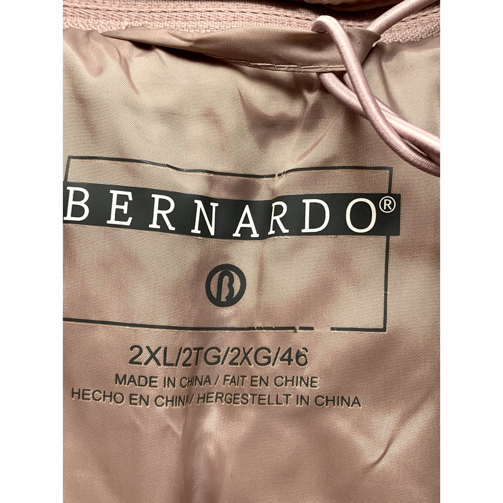 BERNARDO Women's Pink Packable Hooded Puffer Jacket SZ 2XL