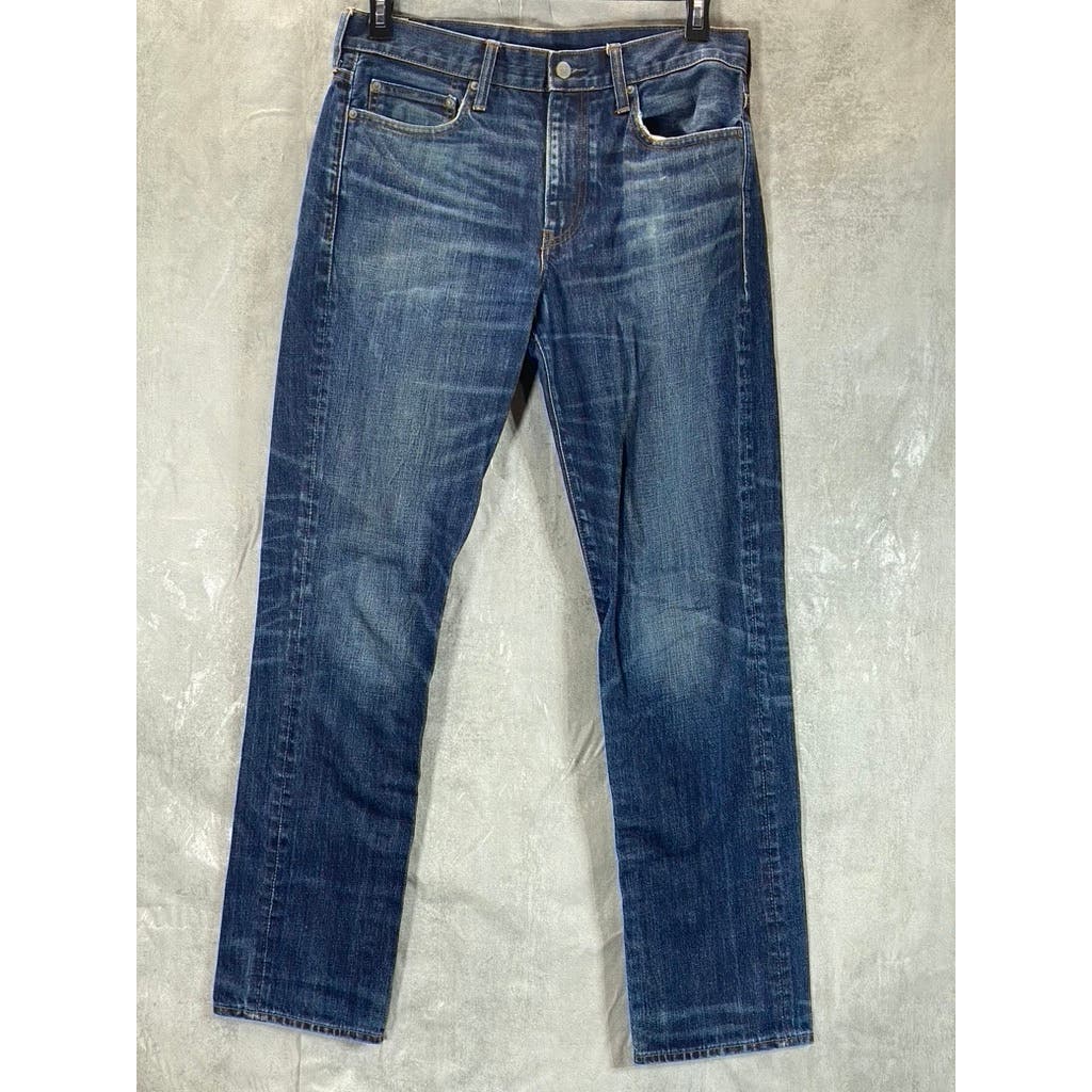 J.CREW Men's Dark Blue 770 Straight-Leg Kaihara Denim Jeans SZ 32X32