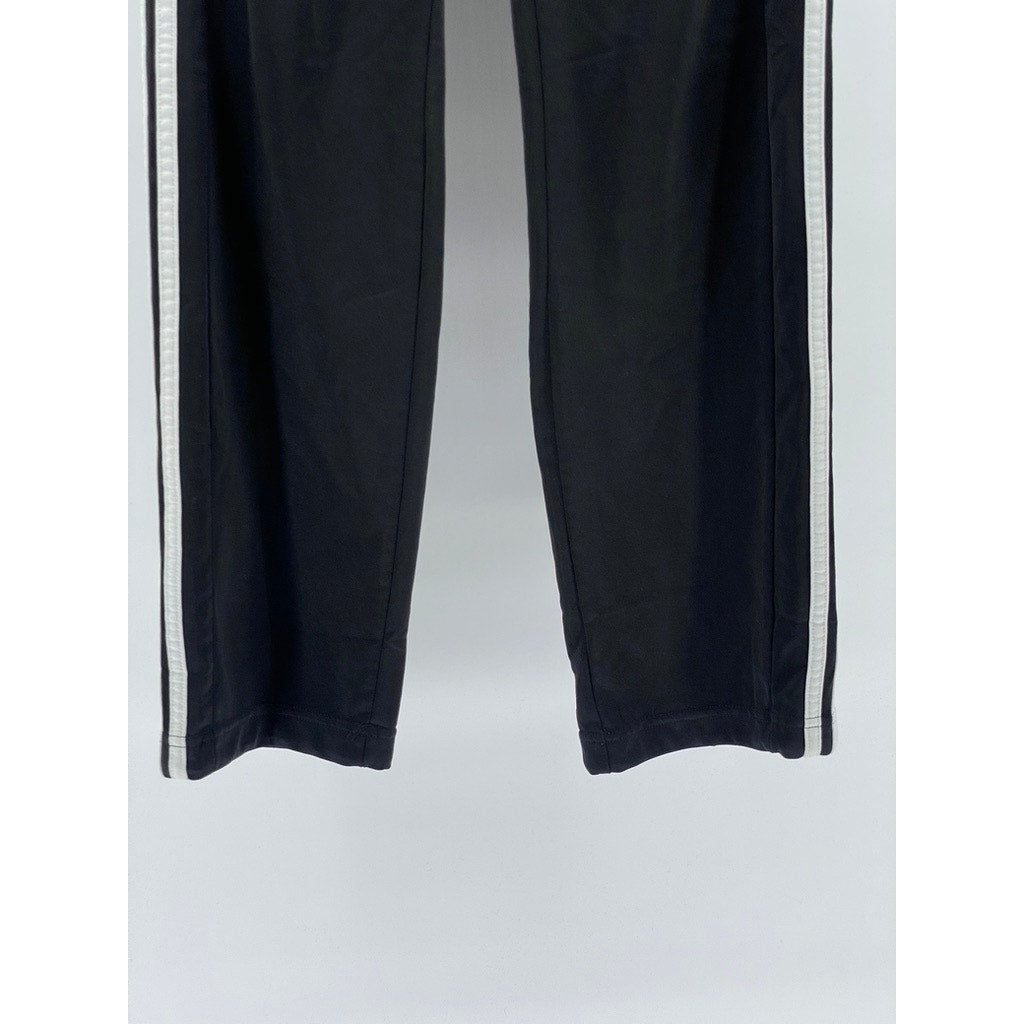 ADIDAS Women's Black-White Classic Pull-On Relaxed-Fit Track Pants SZ S
