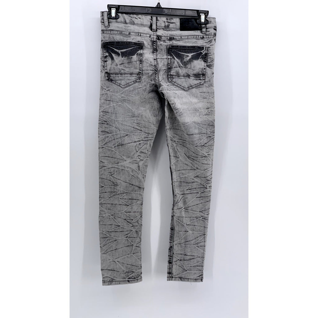 SOUTHPOLE Men's Gray Dyed Textured Denim Skinny Jeans SZ 30X30