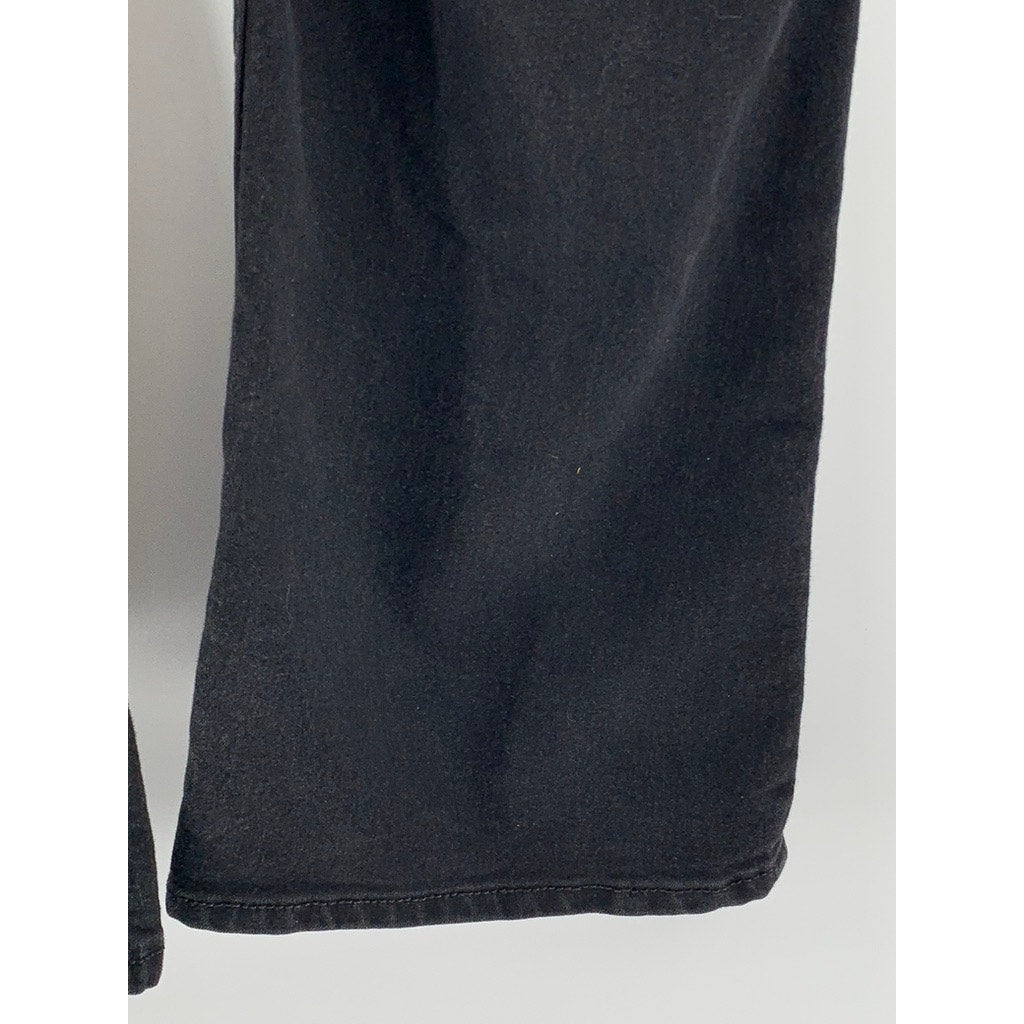LEE RIDERS Women's Black Solid Mid-Rise Bootcut Jeans SZ 34