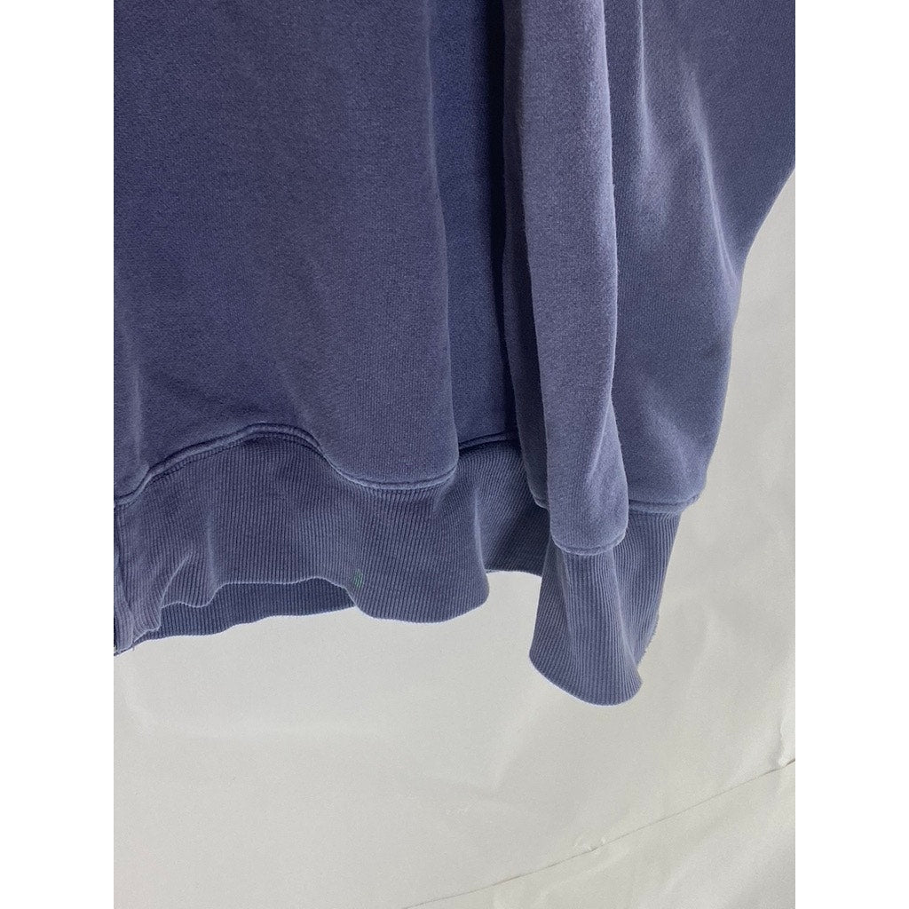 TNA Women's Dark Blue Casual Solid Zip-Up Hooded Sweater SZ 2