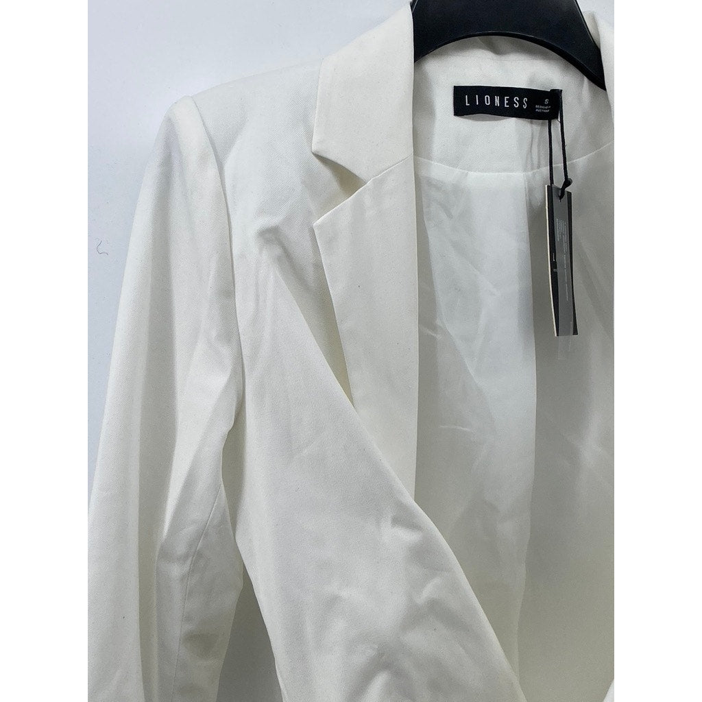 LIONESS Women's White VIP Only Long Sleeve Mini Dress SZ S