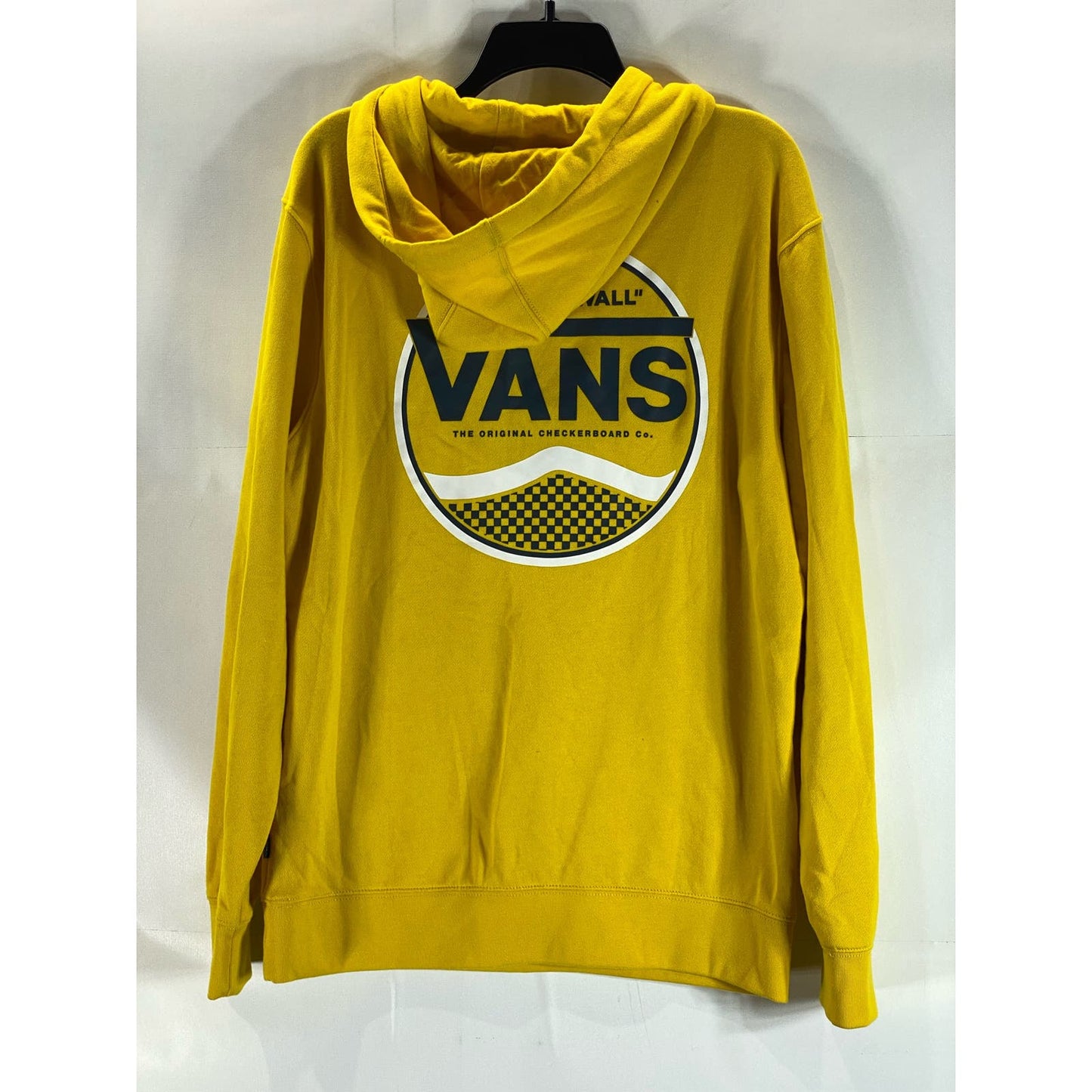 VANS Men's Yellow Cotton Off The Wall Graphic Pullover Hoodie SZ M