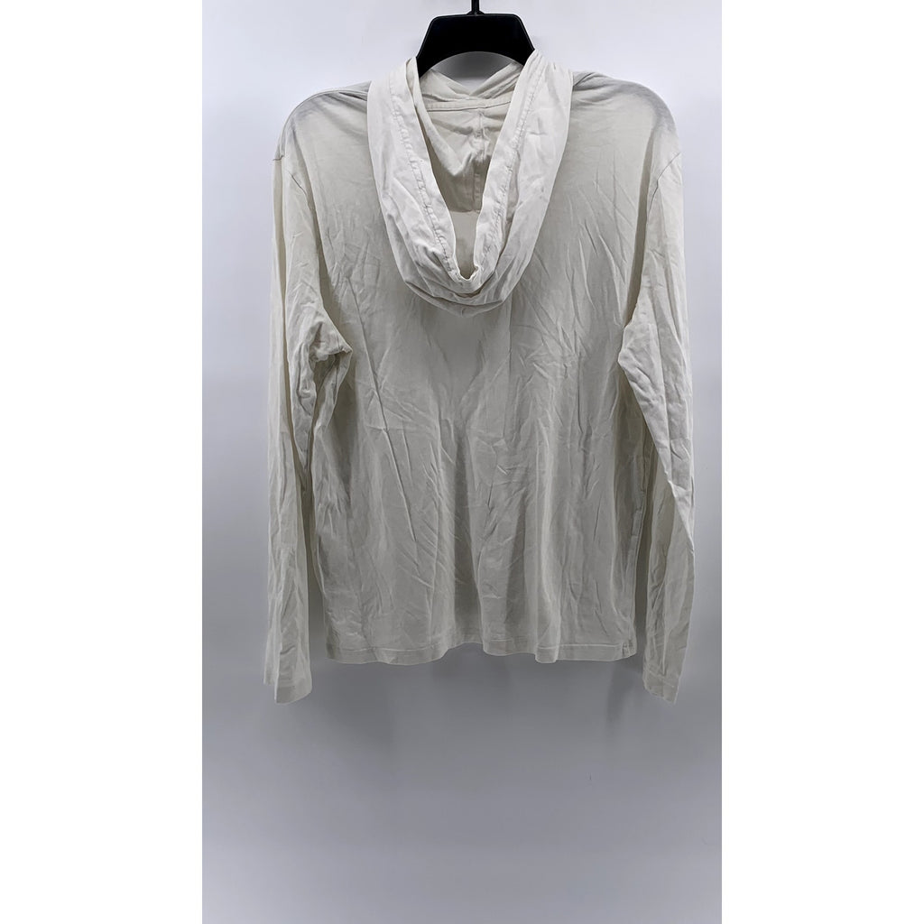 POLO RALPH LAUREN Men's White Hooded Lightweight Long Sleeve T-Shirt SZ M