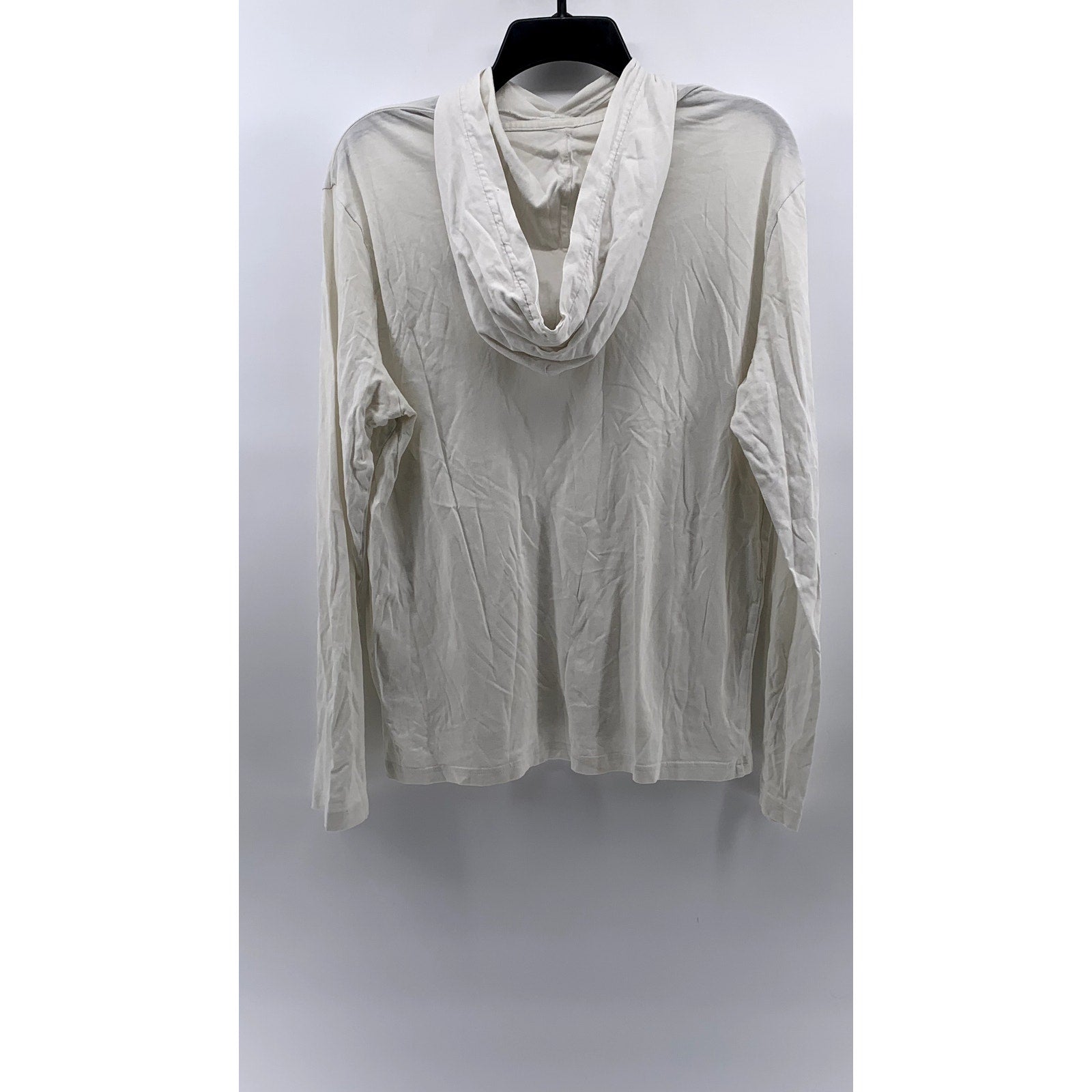 POLO RALPH LAUREN Men's White Hooded Lightweight Long Sleeve T-Shirt SZ M