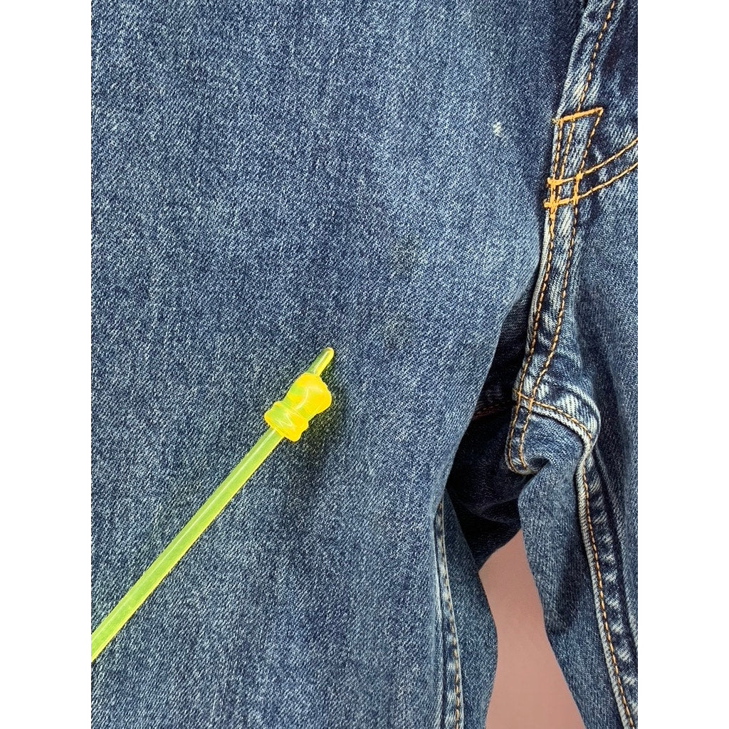 & DENIM Men's Blue Denim Regular-Fit Tapered Cropped Jeans SZ 30X32