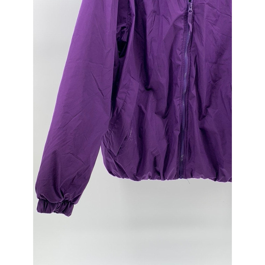 H&M Women's Dark Purple Zip-Up Windbreaker Jacket SZ L