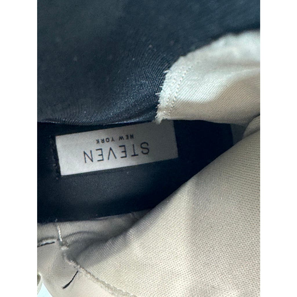 STEVEN NEW YORK Women's Bone Faux Leather Armond Side-Zip Chelsea Boots SZ 9.5