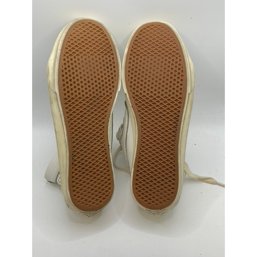 VANS Unisex White Sk8 Hi Top Slim Cutout Sneakers SZ M4.5/W6