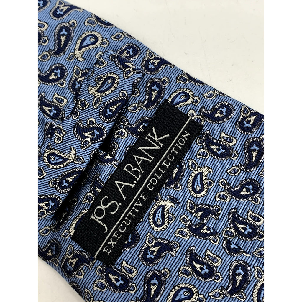 JOS. A. BANK Men's Blue Embroidered Paisley Print Tie