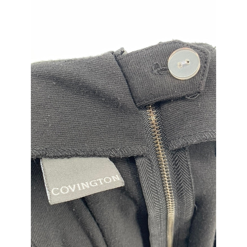 COVINGTON Women's Black Solid Pencil Mini Skirt SZ 14