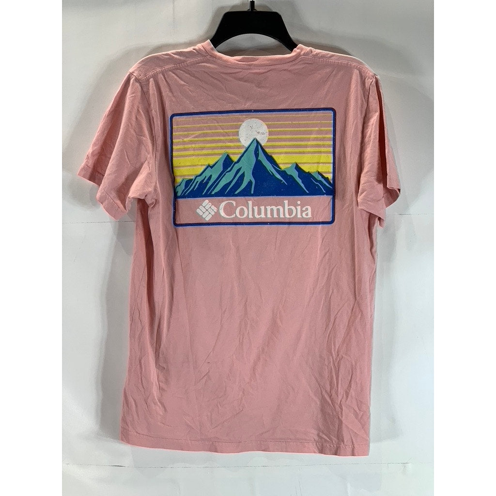 COLUMBIA Sportswear Men’s Pink Agave Mountain Graphic Crewneck T-Shirt SZ M