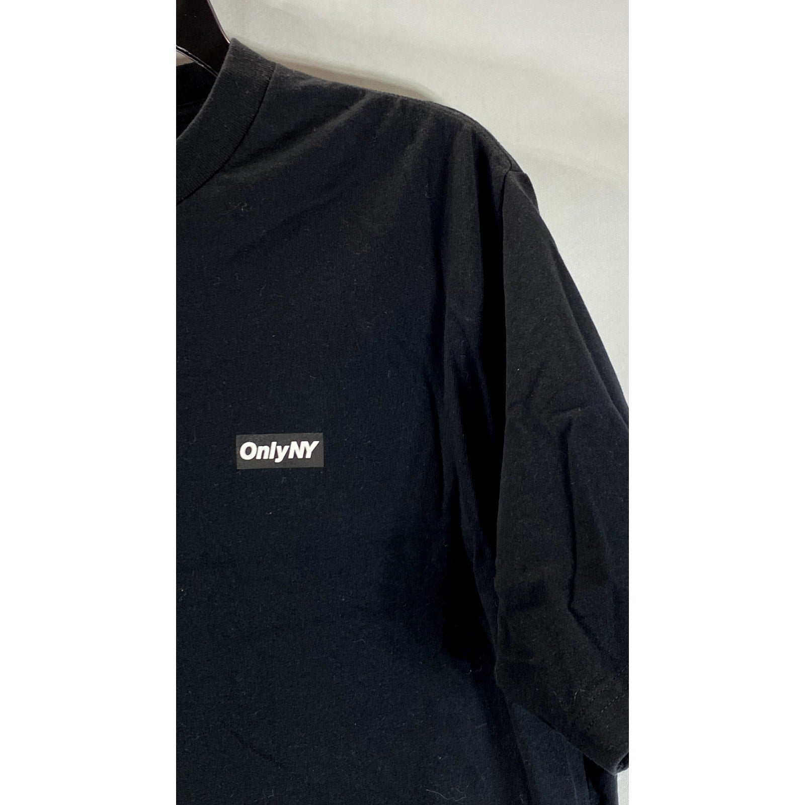 ONLY NY Men's Black Block Logo Crewneck Short Sleeve T-Shirt SZ M