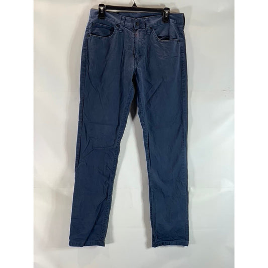 LEVI'S Men's Dark Blue Striped 511 Slim-Fit Five-Pocket Jean SZ 32X32