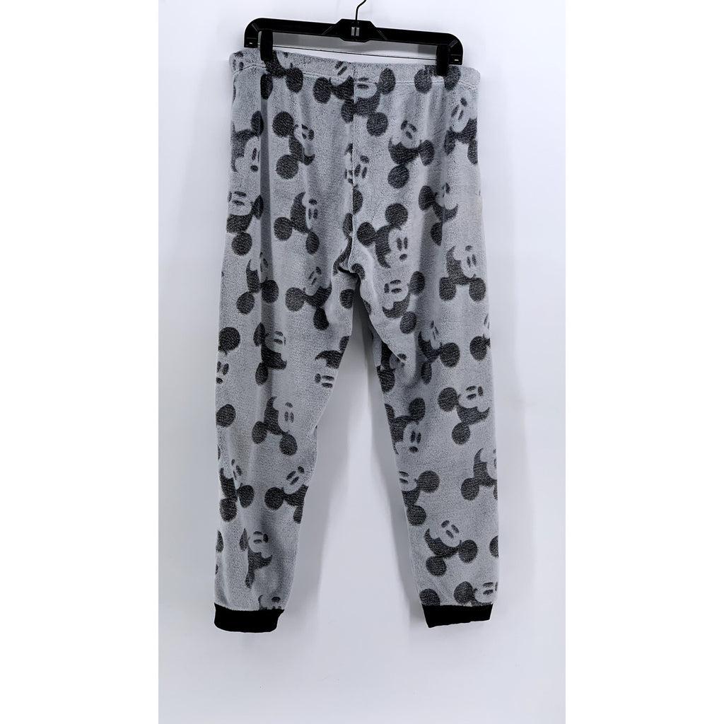 DISNEY Women's Black-Gray Mickey Mouse Fleece Sweatpants SZ S