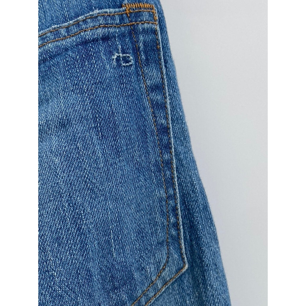RAG & BONE Women's Orion Distressed Maya High-Rise Ankle Straight Jeans SZ 25