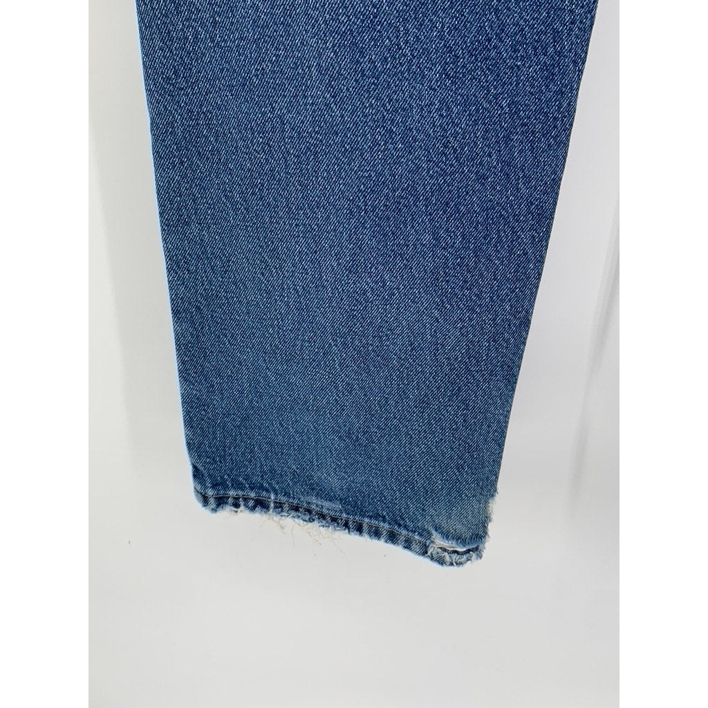 WRANGLER Men's Blue Vintage Distressed Regular-Fit Jeans SZ 33X30