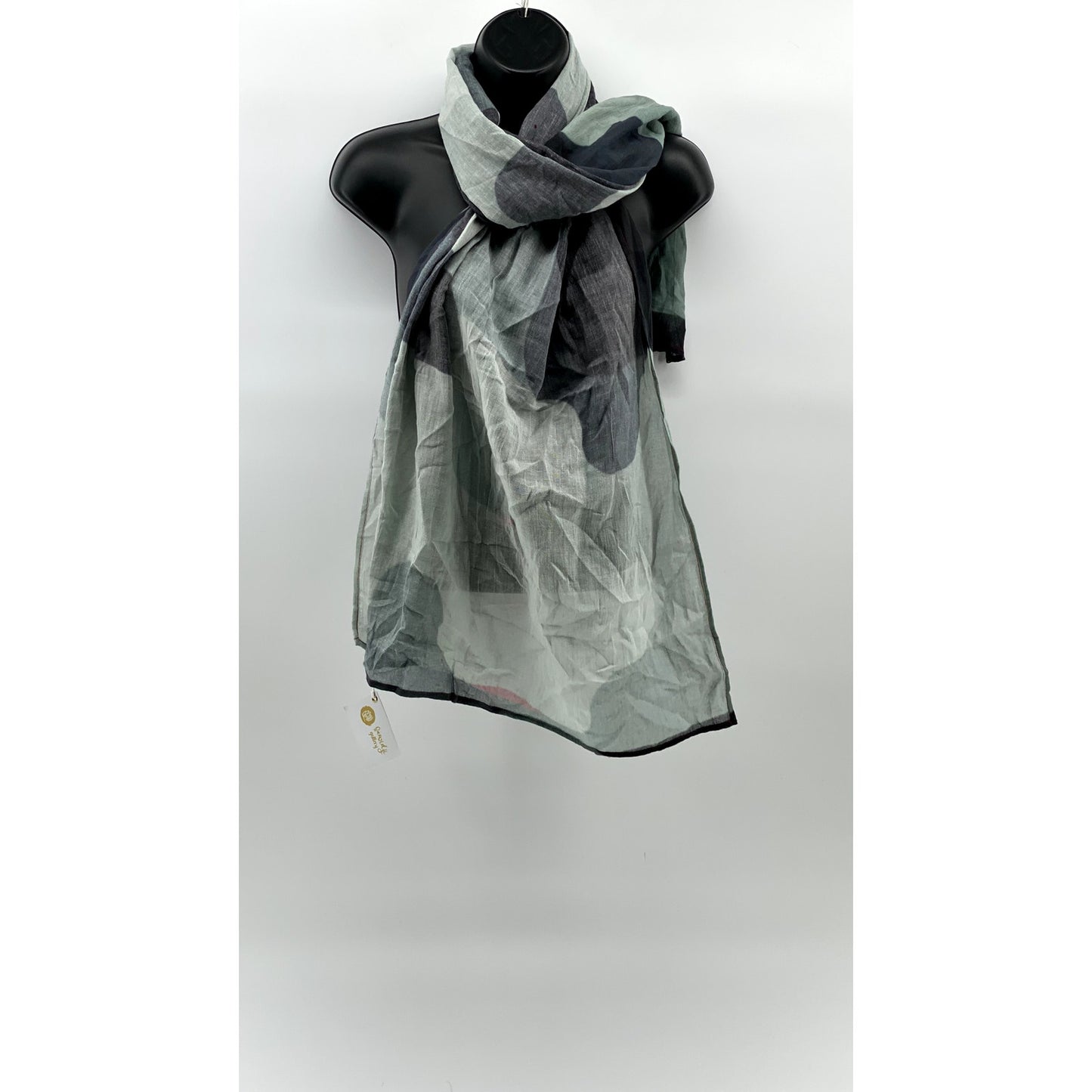 SAWIDJI Women's Blue Printed Lightweight Wrap Scarf SZ OS