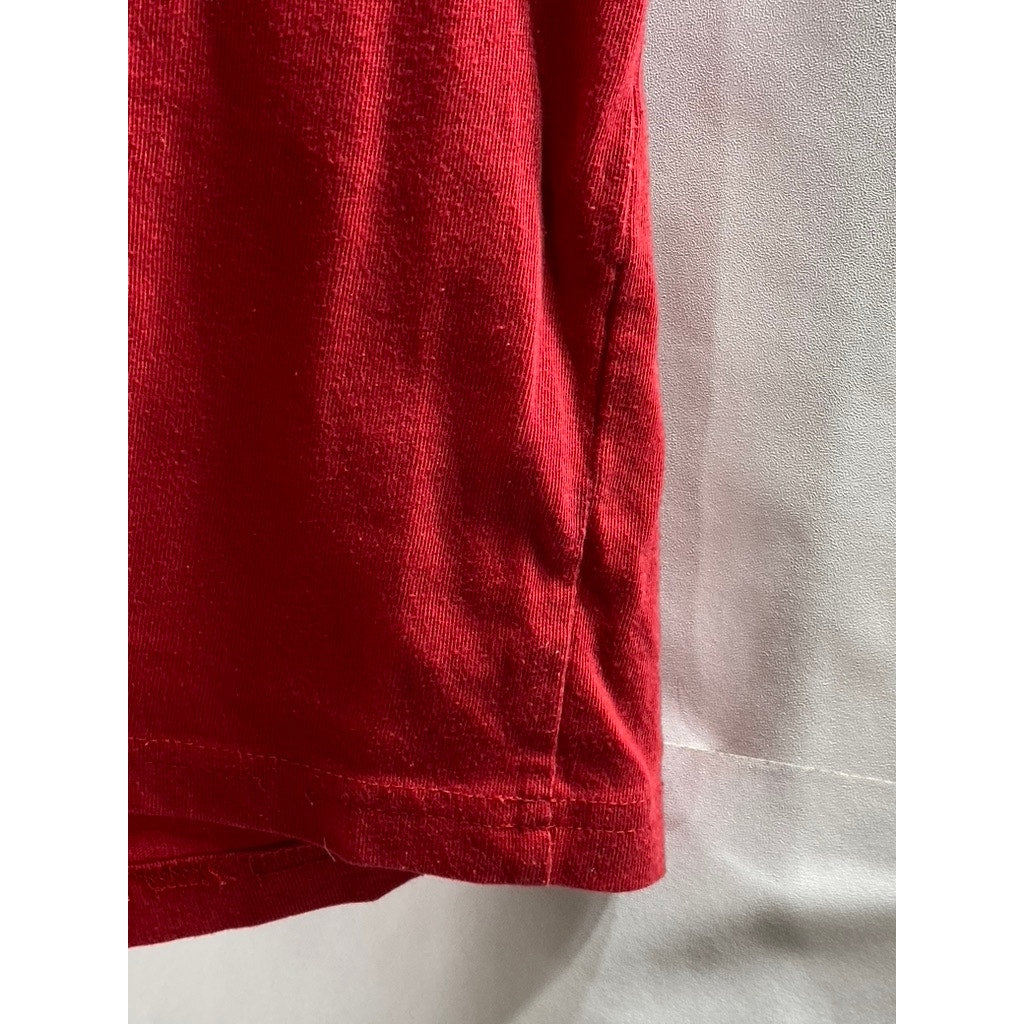 OLD NAVY Boy's Red Crewneck Solid Casual Short Sleeve T-Shirt SZ L(10-12)