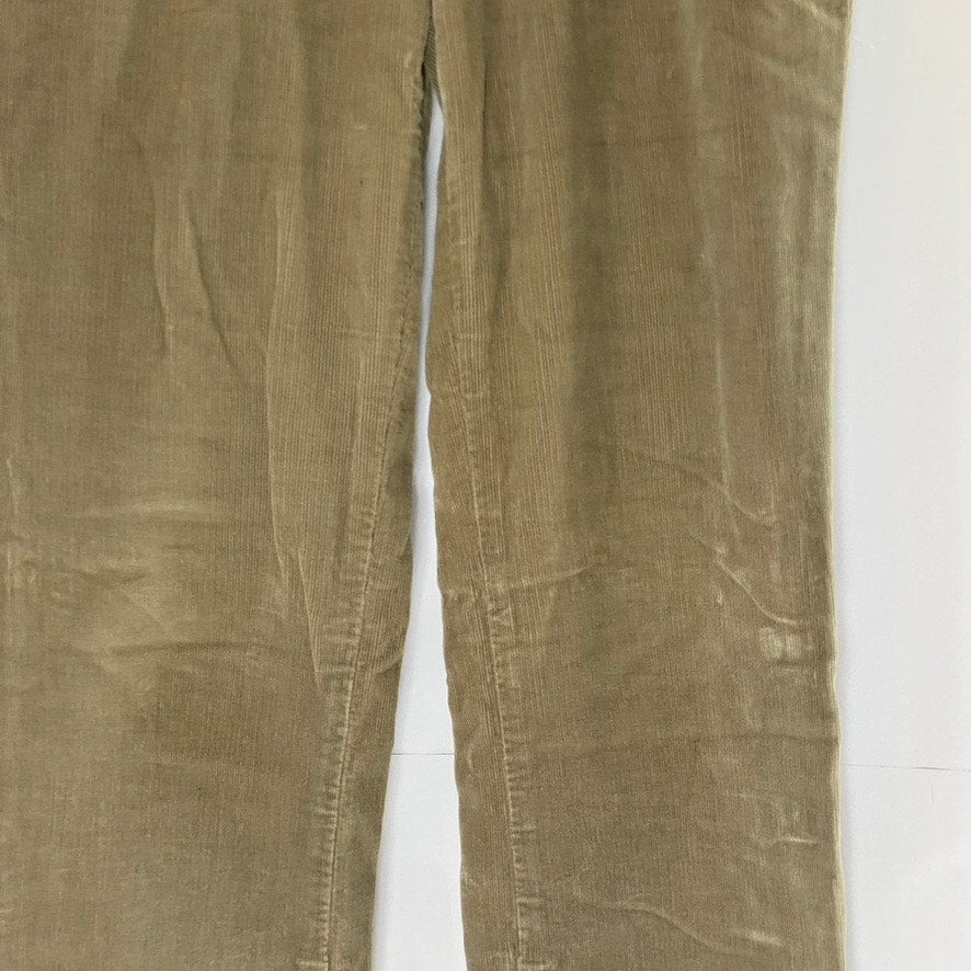 J BRAND Women's Moonstone Tan Cigarette Leg Five-Button Corduroy Pant SZ 27