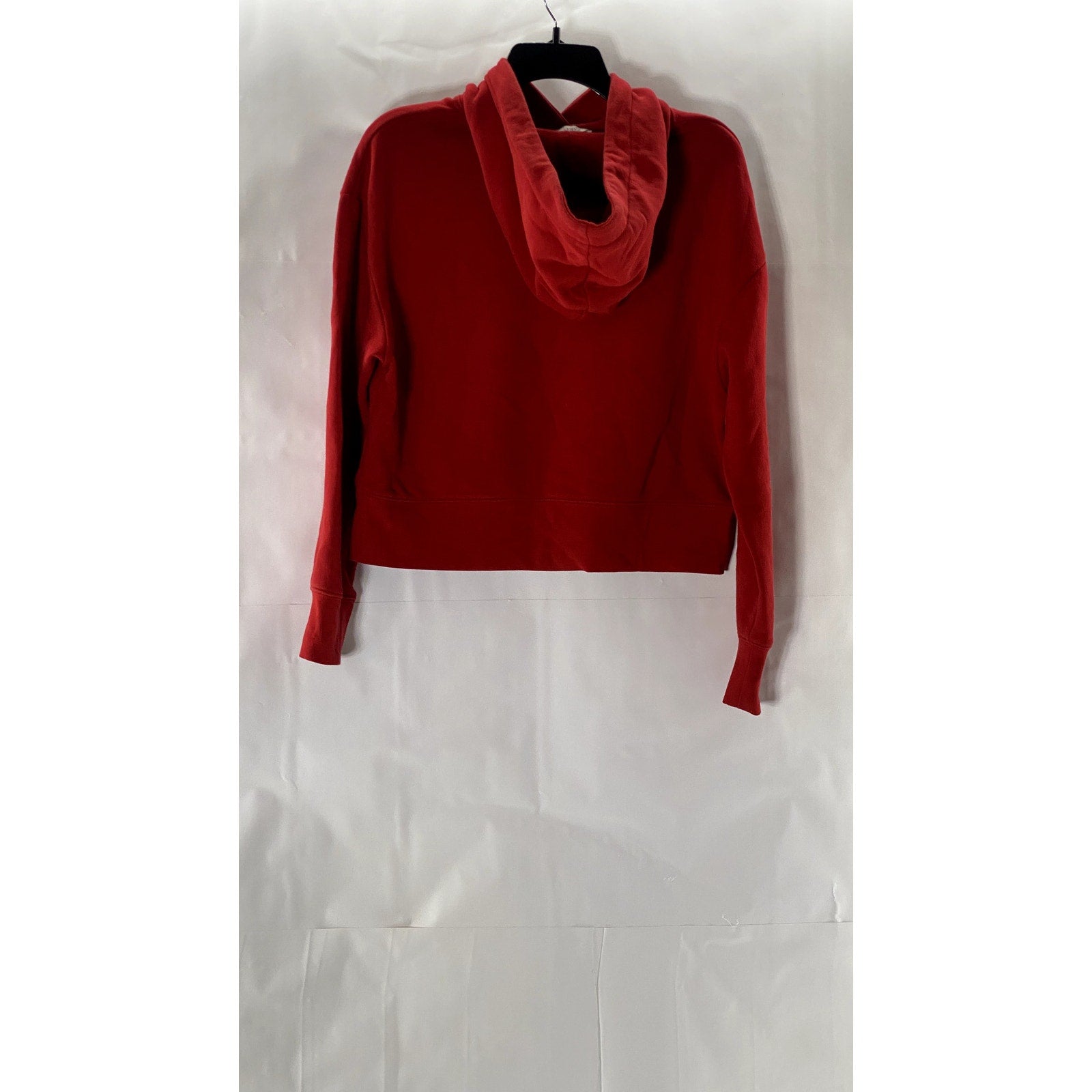 ZARA BASICS Women's Red Solid Pullover Hoodie SZ M