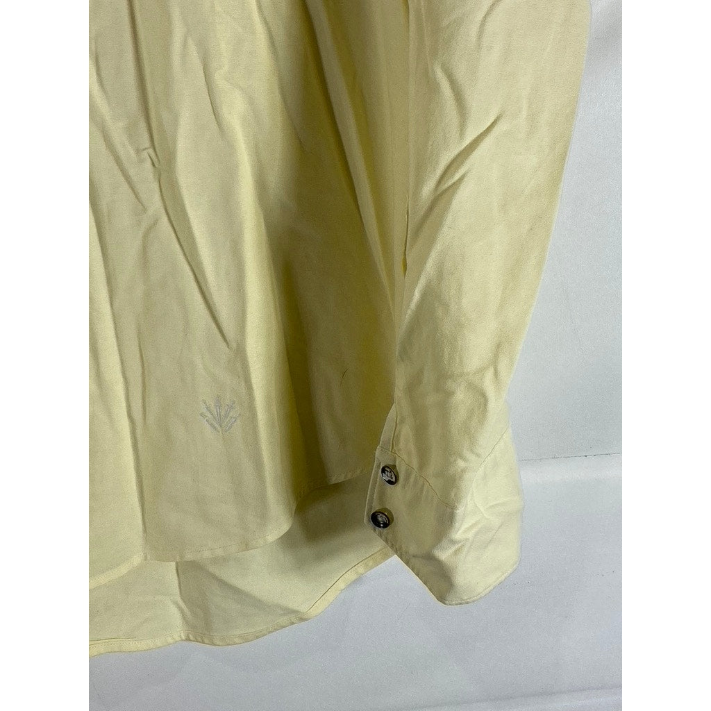 RAG & BONE Men's Yellow Solid Fit-2 Button-Up Long Sleeve Shirt SZ XL