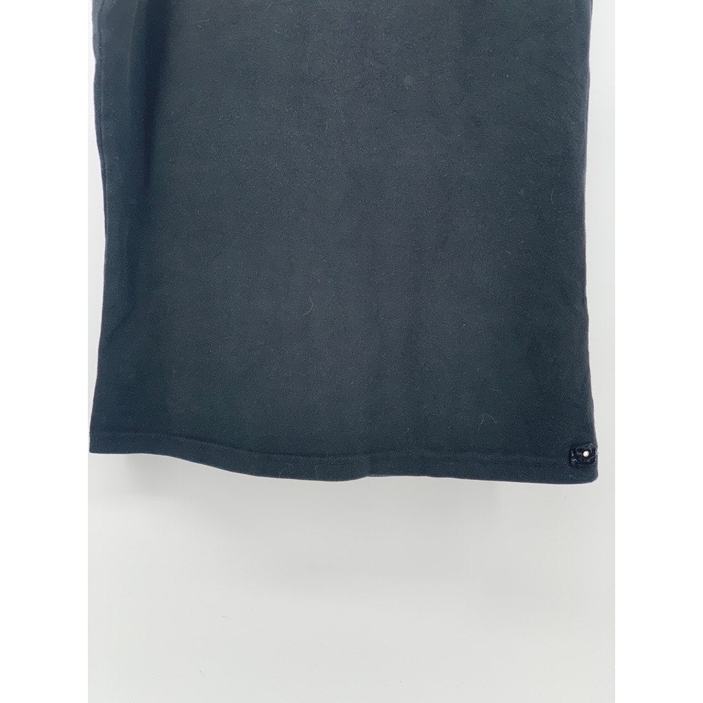 TAXI Women's Black Solid Scoop-Neck Casual Sleeveless Top SZ M