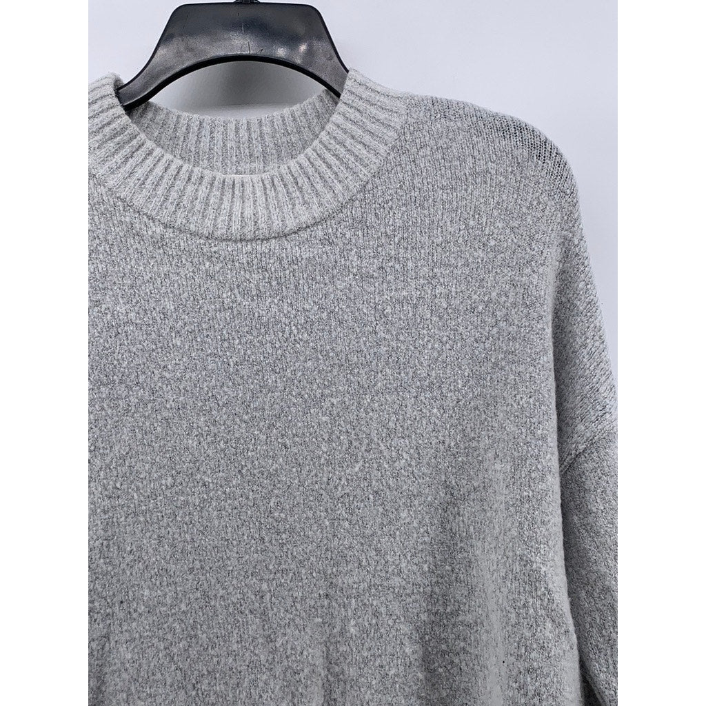 MELROSE AND MARKET Women's Gray Crewneck Long Sleeve Sweater SZ M