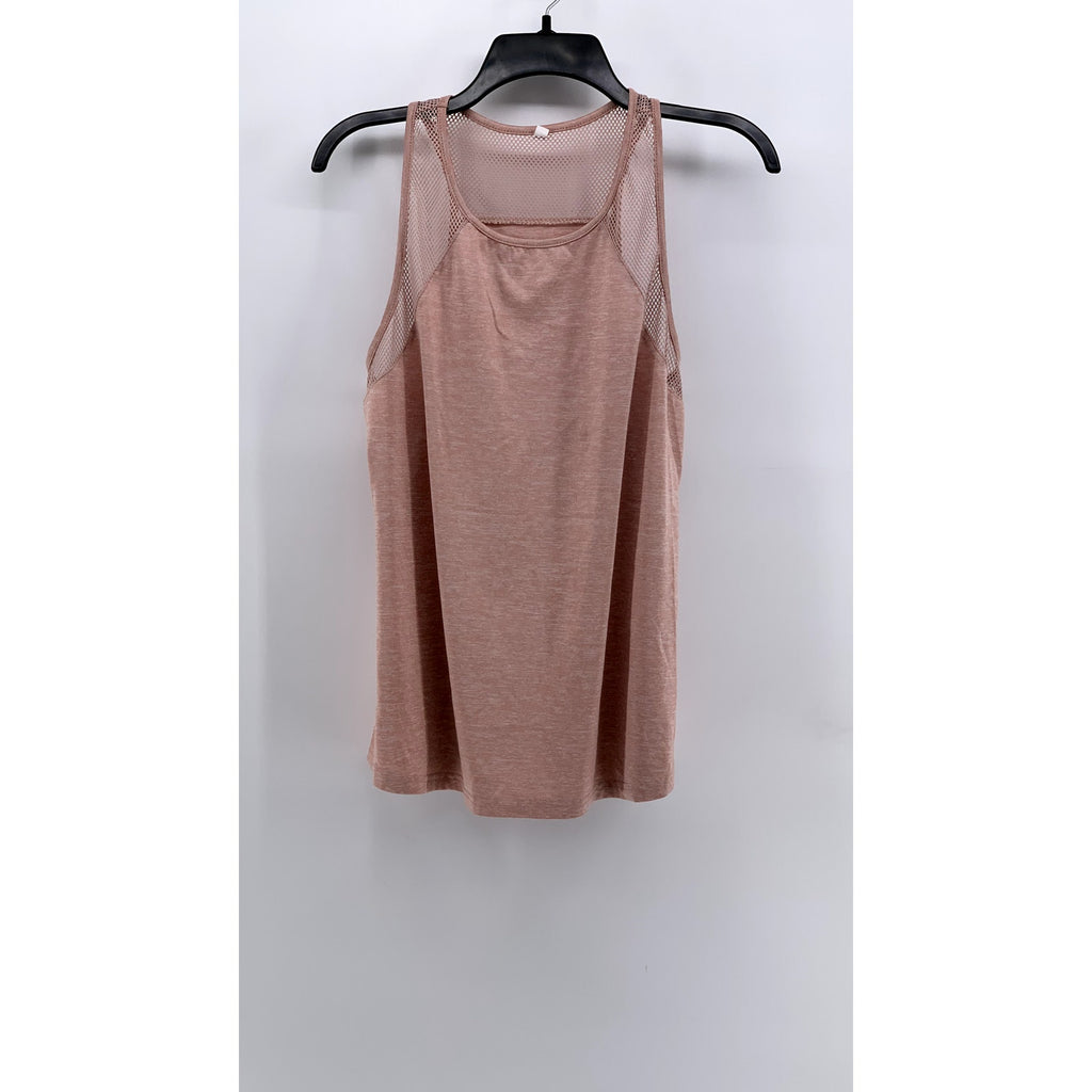 ICTIVE Women's Pink Heathered Mesh Active Tank Top SZ M