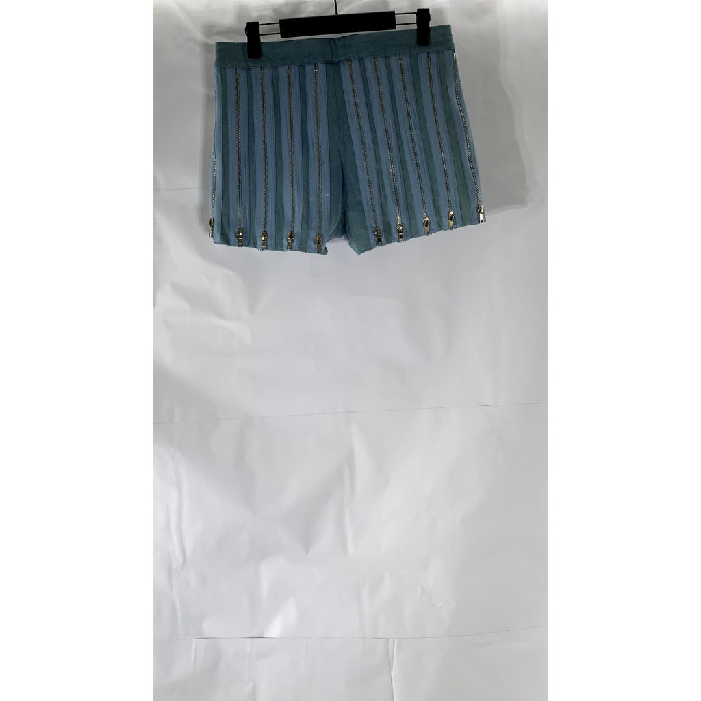 HOT & DELICIOUS Women's Denim Zip Me Up Please Shorts SZ M