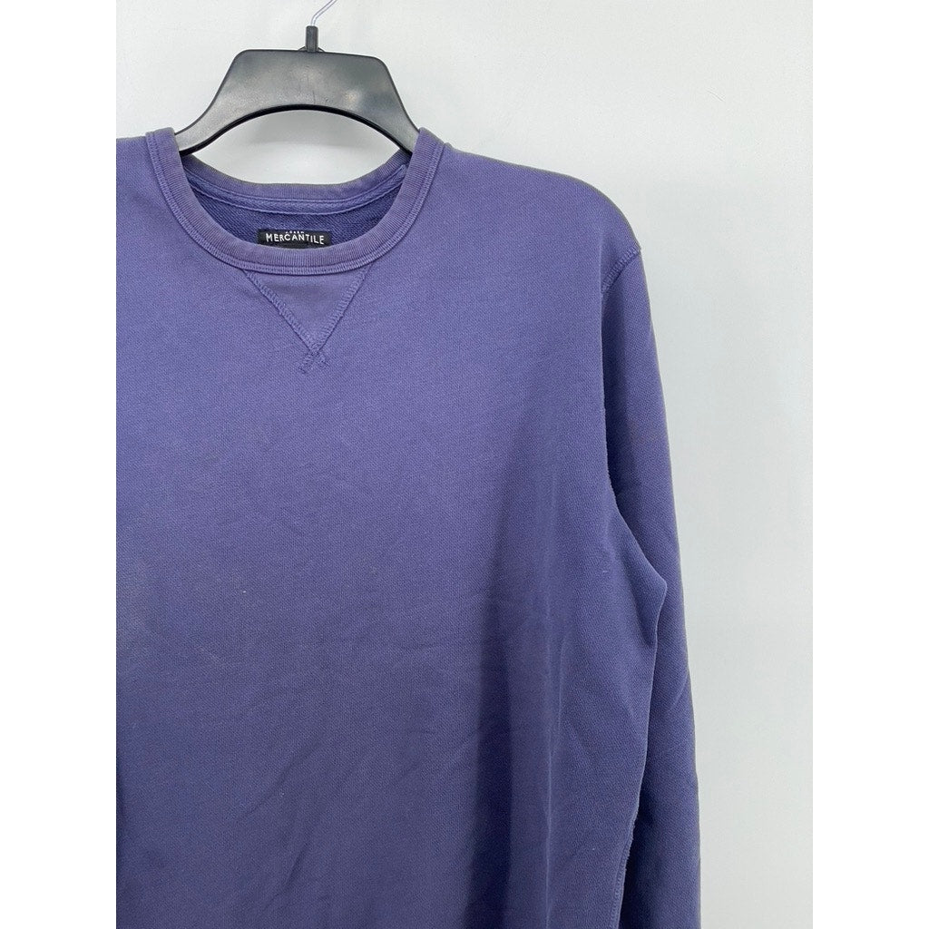 J.CREW MERCANTILE Men's Sun-Washed Navy Crewneck Long Sleeve Sweatshirt SZ M