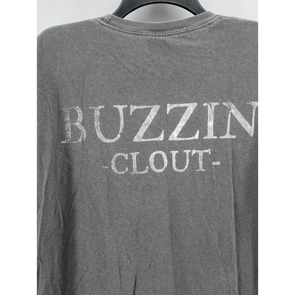 COMFORT COLORS Men's Gray Crewneck Logo Short Sleeve Casual T-Shirt SZ L