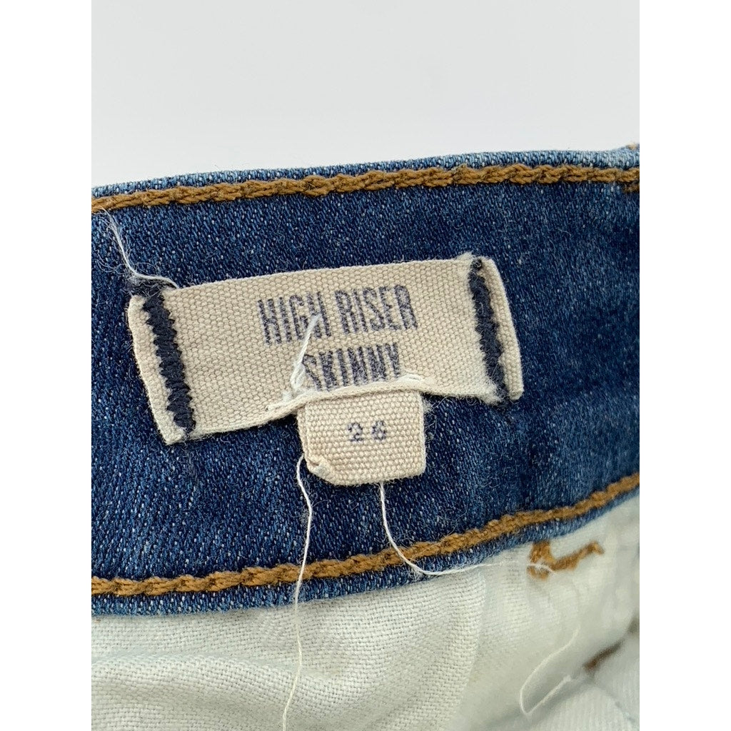 MADEWELL Women's Blue Denim High Riser Skinny Leg Jeans SZ 26