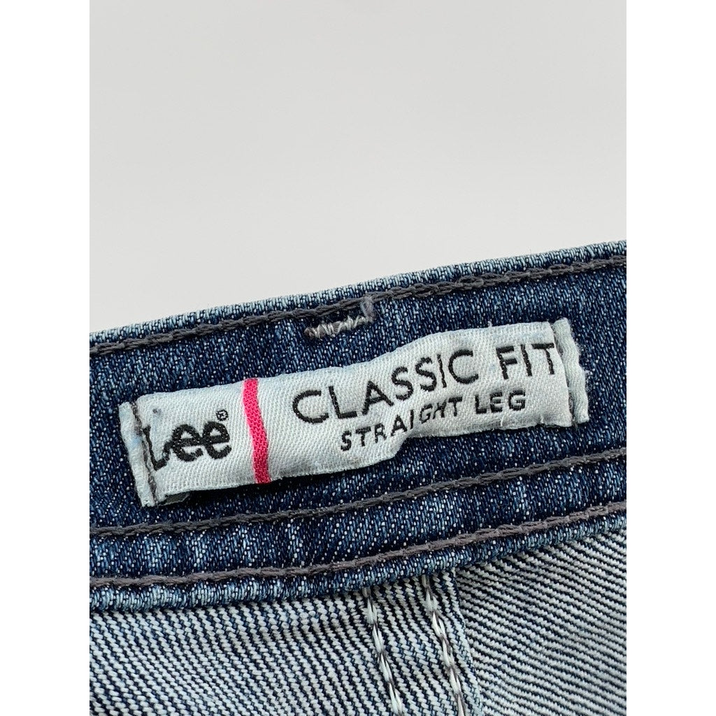 LEE Women's Medium Wash Classic Fit Straight Leg Jeans SZ 8