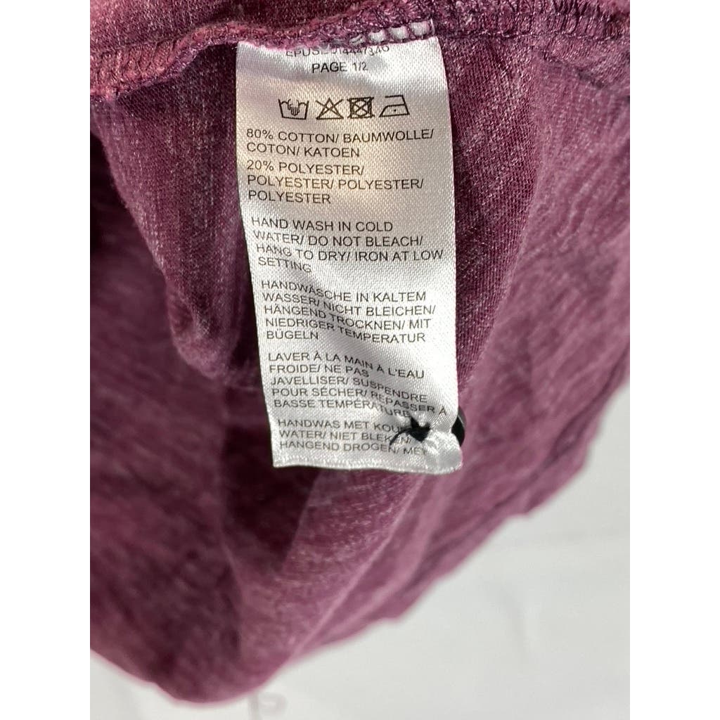 SAKS FIFTH AVENUE Men's Burgundy Cotton-Blend Short Sleeve Polo Shirt SZ XL
