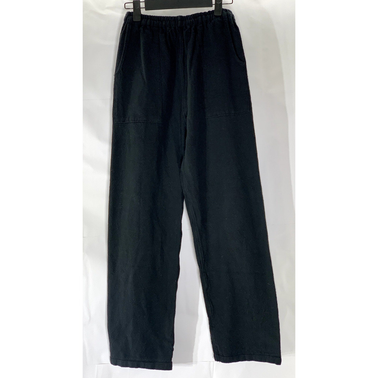 UNBRANDED Women's Black Solid Relaxed-Fit Elastic Waist Pull-On Sweatpants SZ M