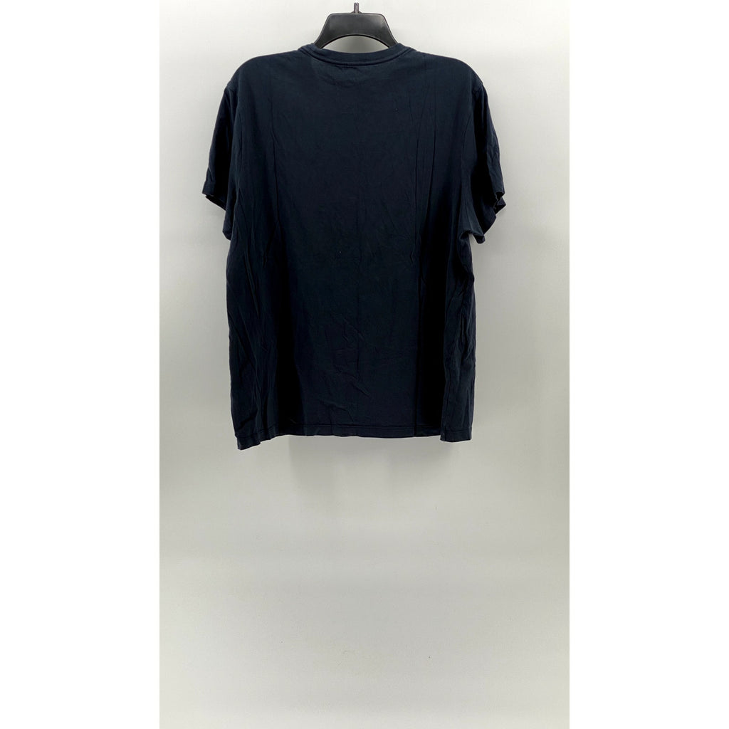 J.CREW Men's Navy Blue Solid Crewneck Washed Cotton Short Sleeve T-Shirt SZ L