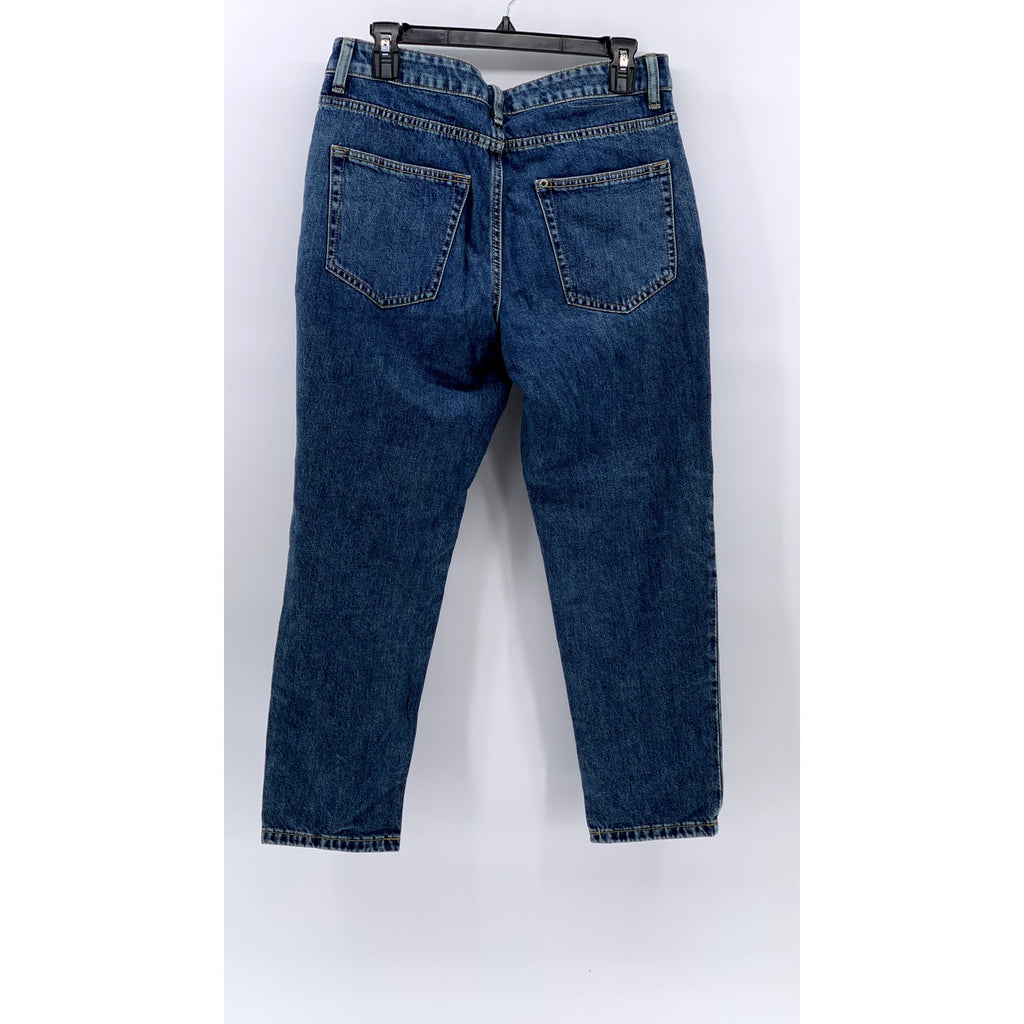 & DENIM Men's Blue Denim Regular-Fit Tapered Cropped Jeans SZ 30X32